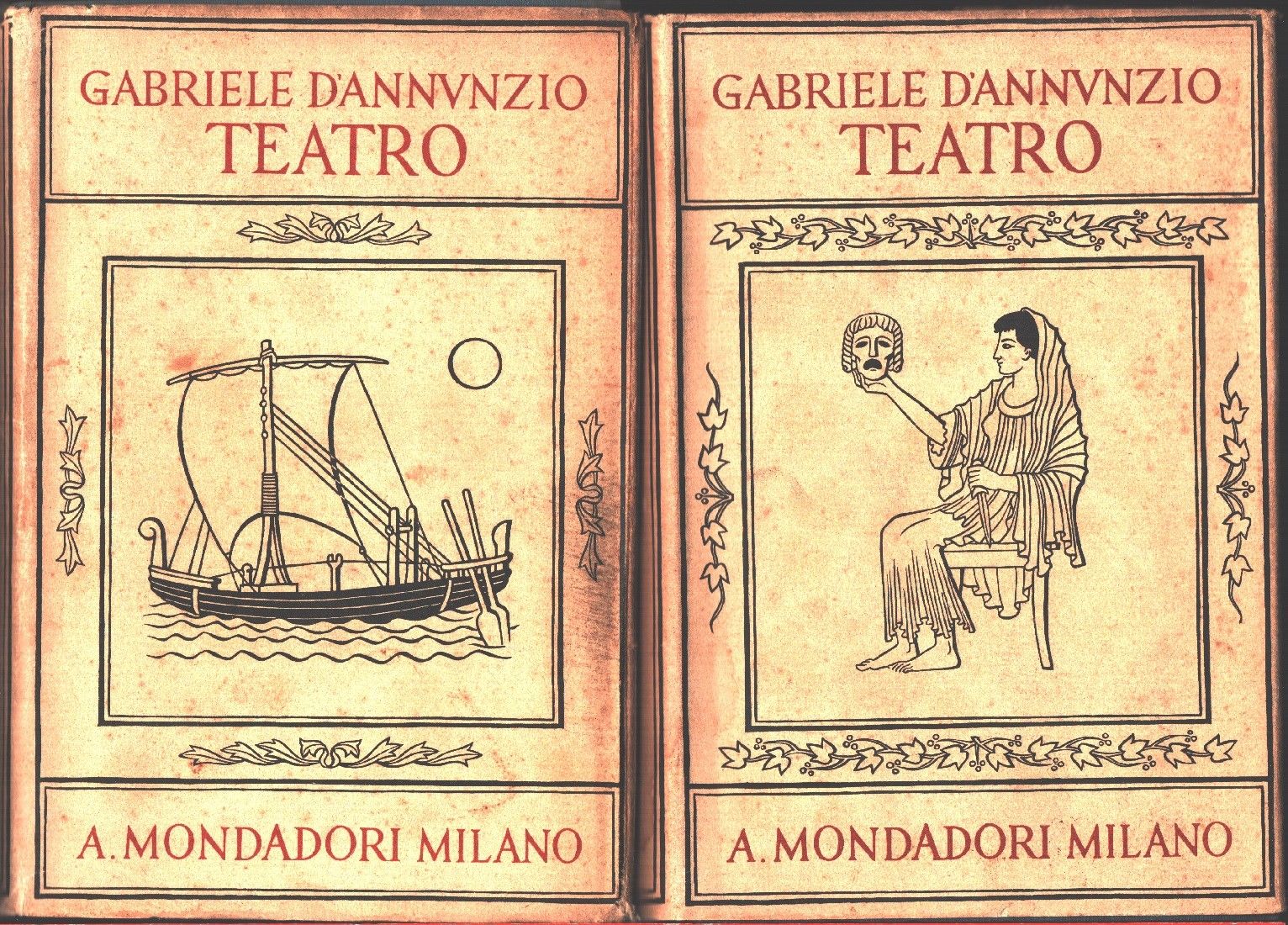 Teatro - Gabrile D'Annunzio. 2 volumi, prima edizione