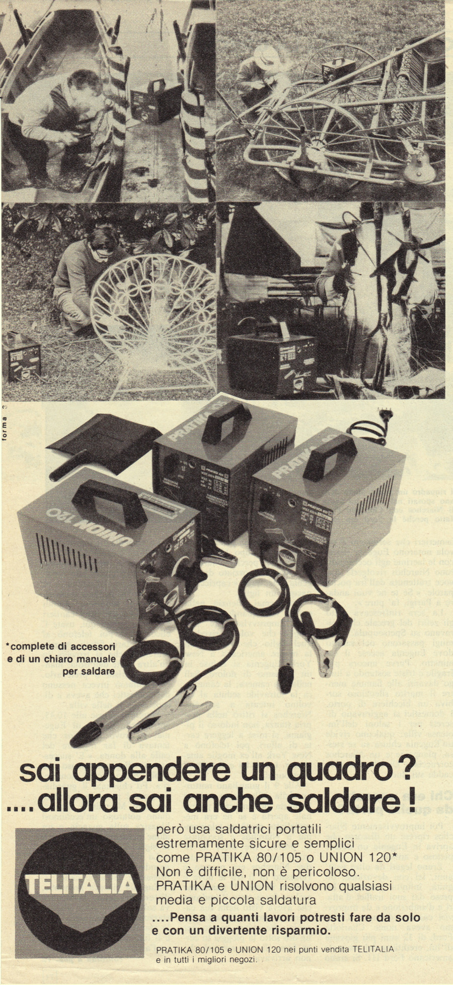 Telitalia saldatrici. Advertising 1975