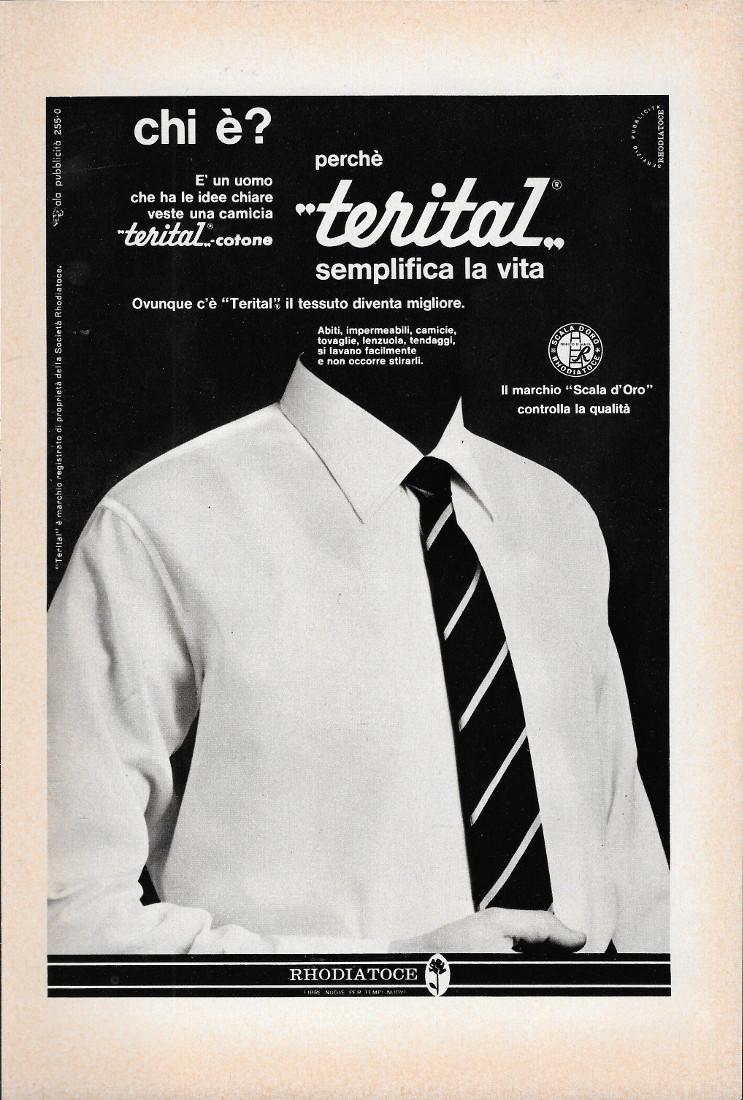 Terital semplifica la vita. Rhodiatoce. Advertising 1964