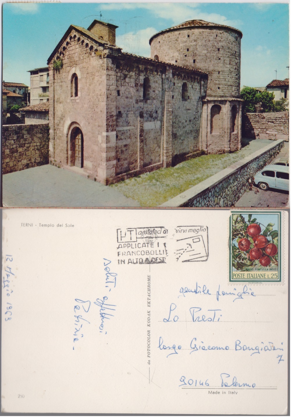 Terni. Tempio del Sole. Viaggiata 1969