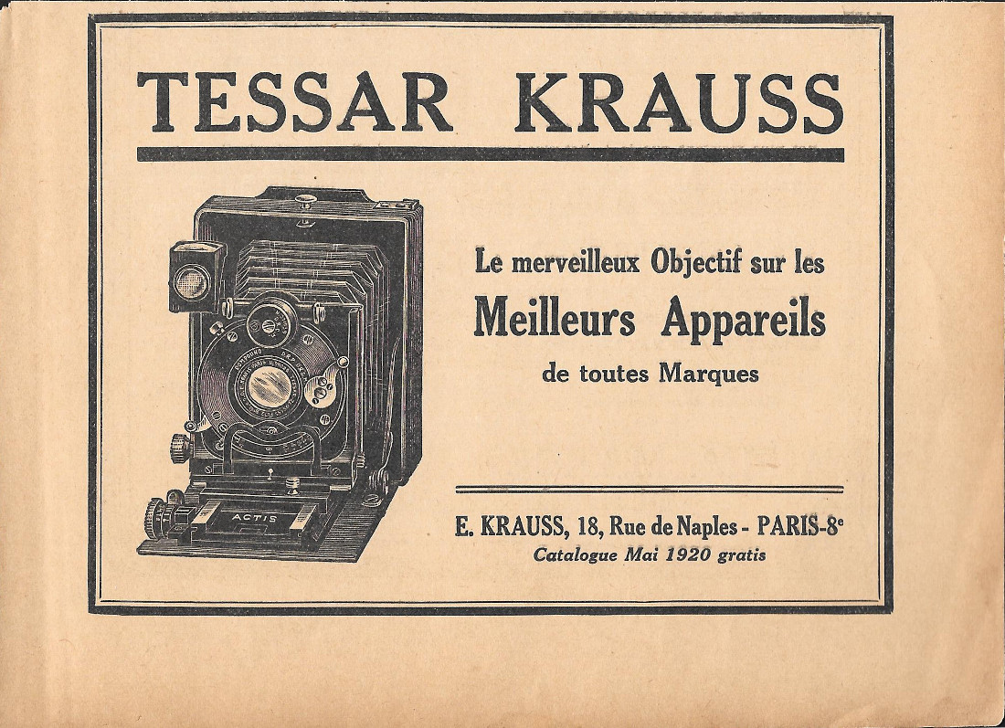 Tessar Krauss - Advertising 1920