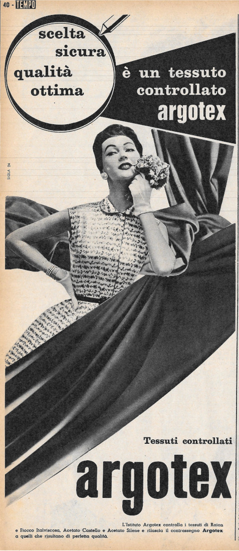 Tessuti Argotex- Advertising 1956
