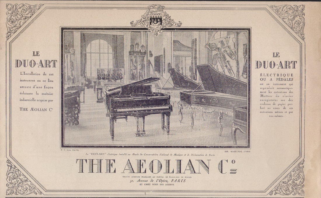 The Aeolian Co.. Advertising 1926