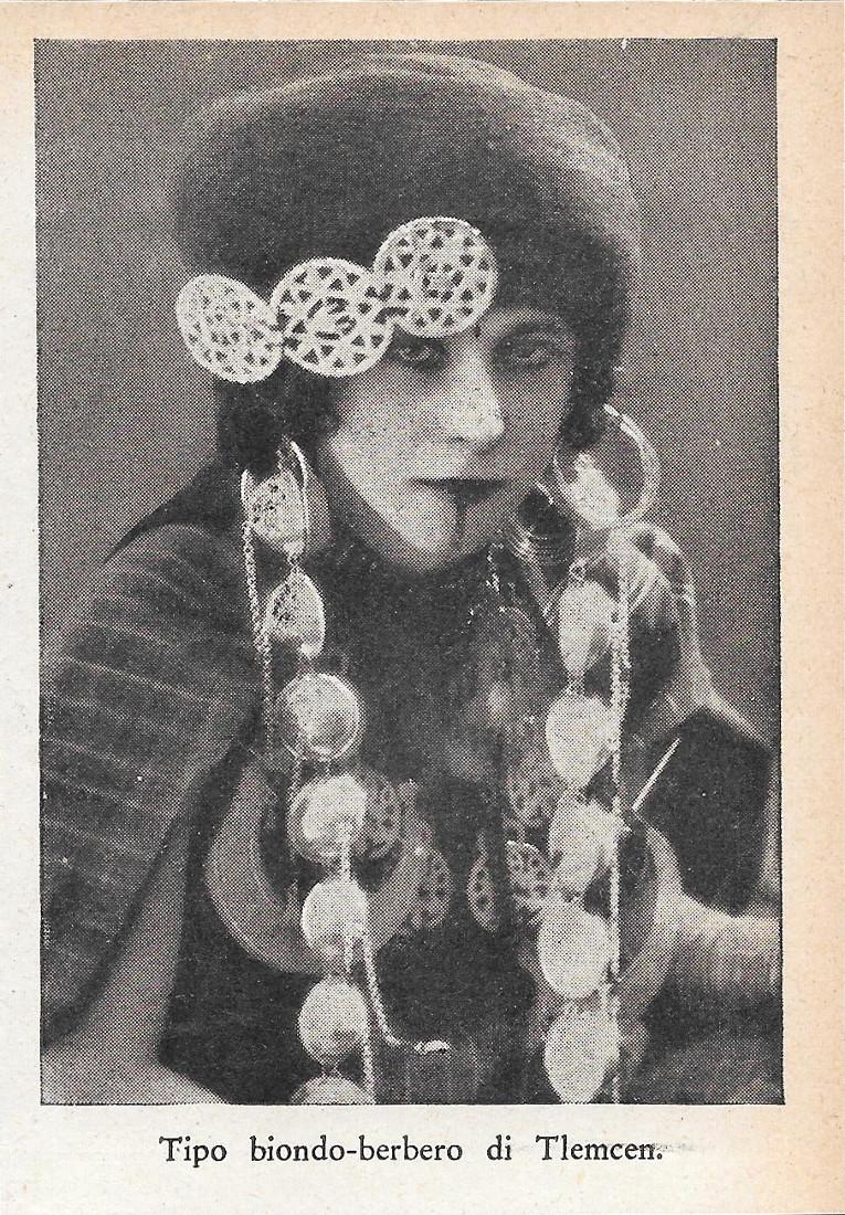 Tipo biondo-berbero di Tlemcen. Stampa 1934