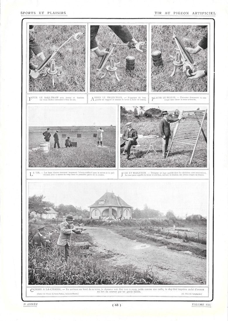 Tir au Pigeon Artificiel (fronte/retro) - Immagine 1910