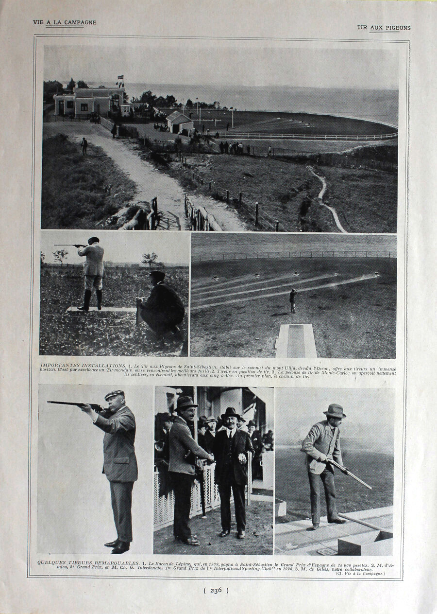 Tir aux pigeons, Fronte/retro. Immagine 1926