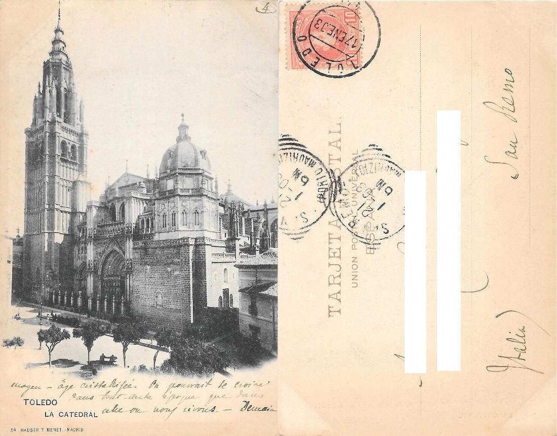 Toledo (SPA). Catedral. Viaggiata 1903