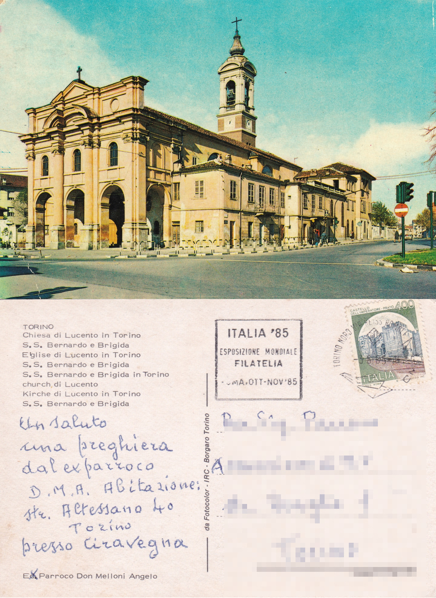 Torino. Chiesa di Luncento in Torino. S.S. Bernardo e Brigida. …