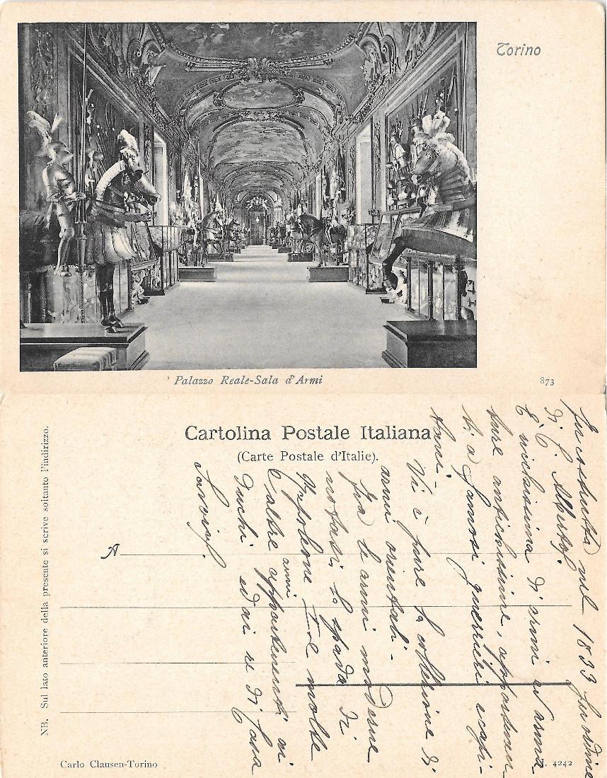 Torino. Palazzo Reale. Sala d'Armi. Viaggiata 1899