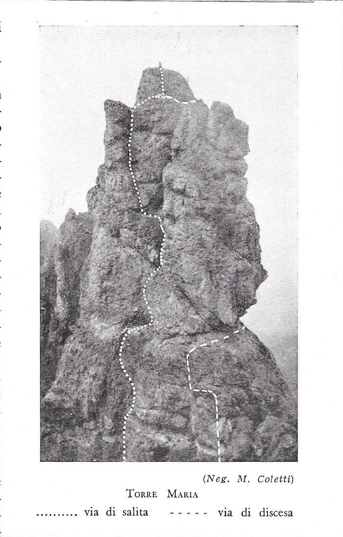Torre Maria. Via di salita, via di discesa. Stampa 1930