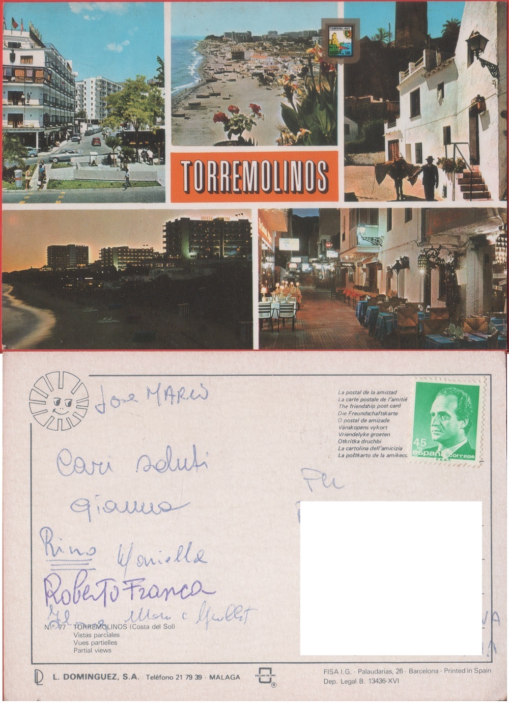 Torremolinos. Affrancata non viaggiata