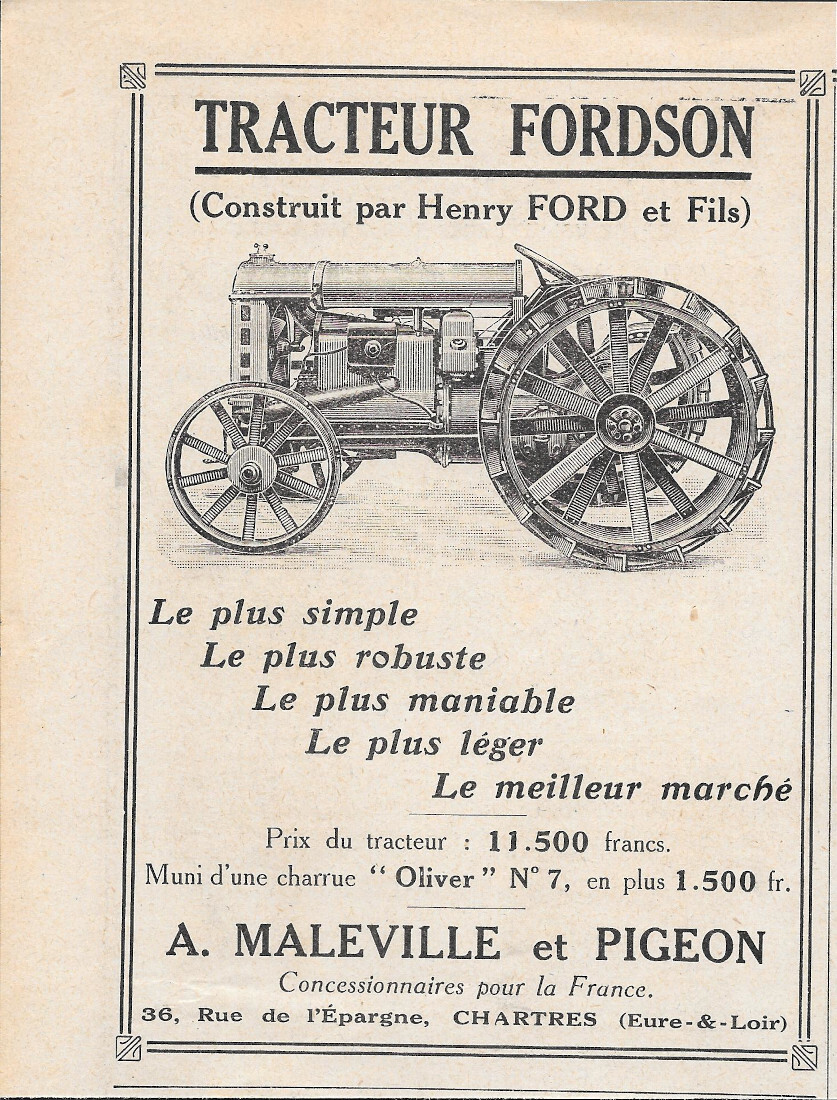 Tracteurs Fordson / American Tracteur - Advertising 1919