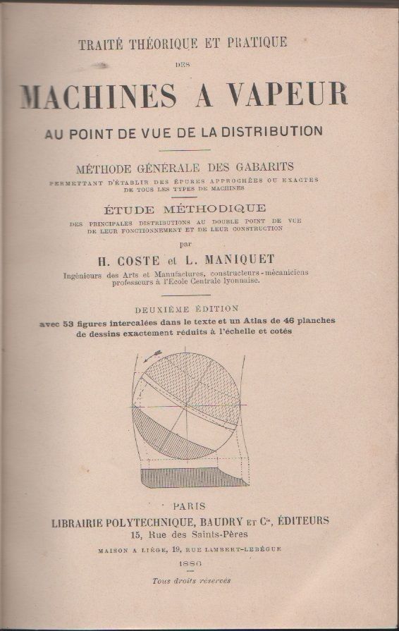 Traité théorique et pratique des machines à vapeur ... - …