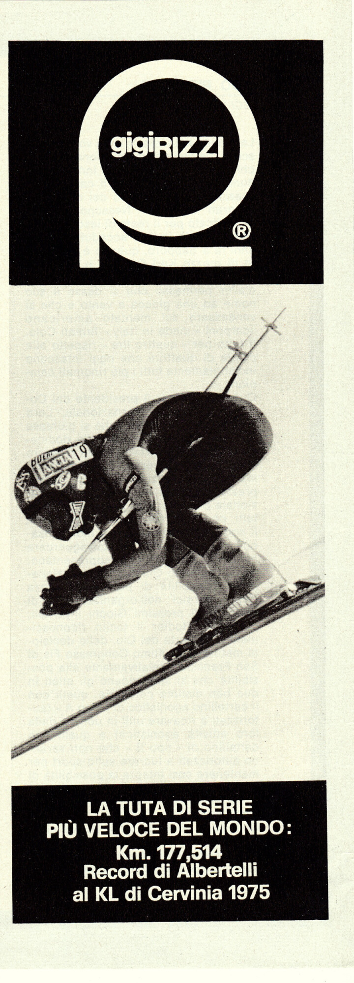 Tute Gigi Rizzi. Advertising 1976