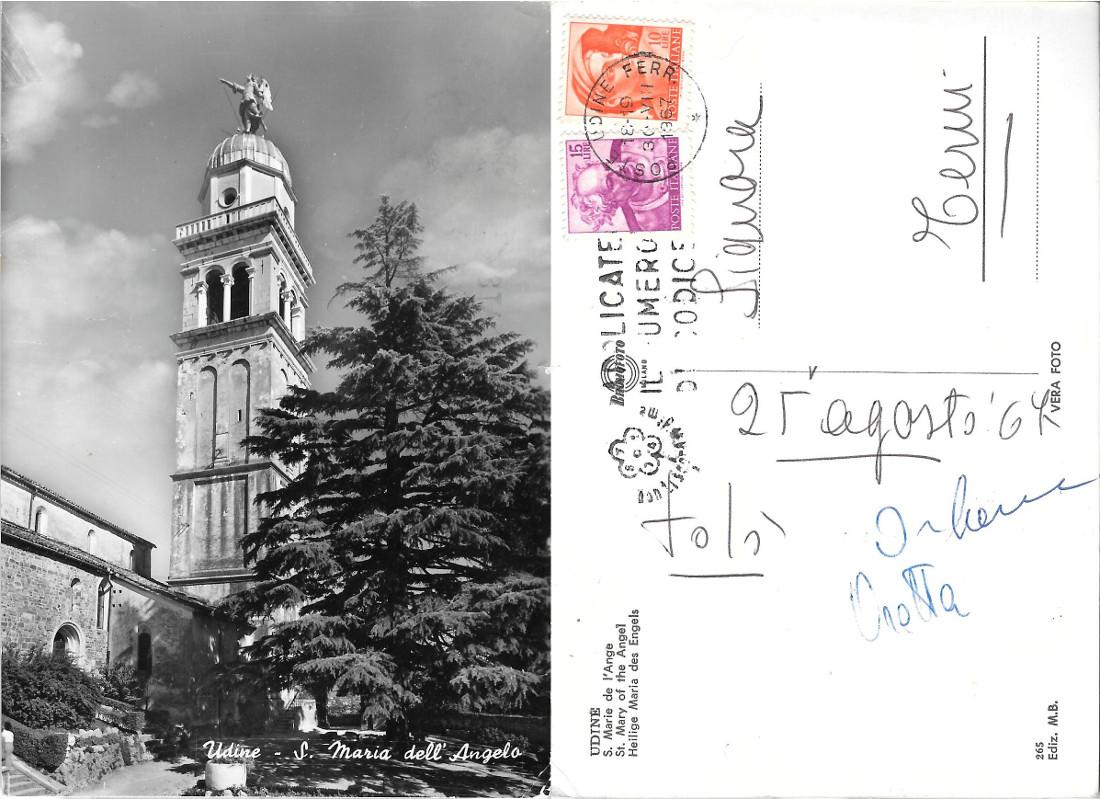 Udine. S. Maria dell'Angelo. Viaggiata 1967