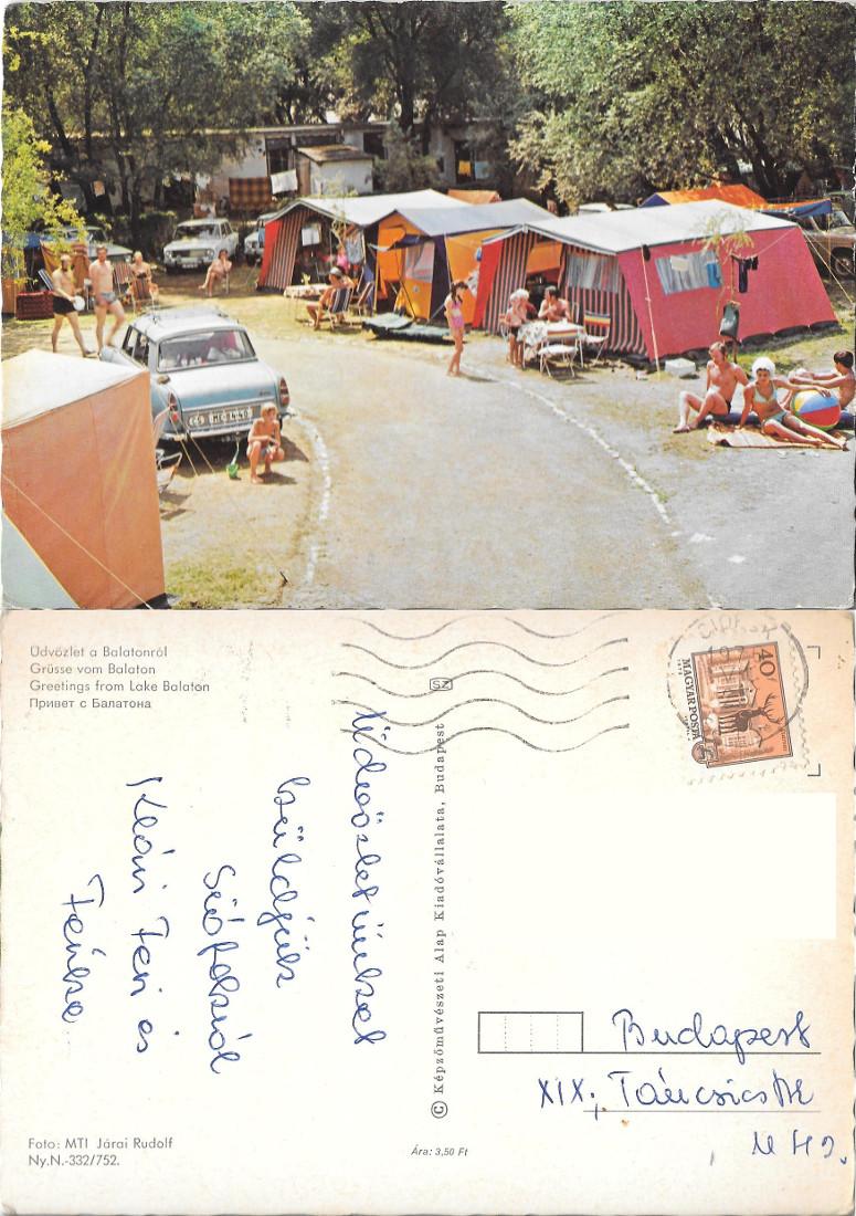 Udvozlet a Balatonrol. Viaggiata 1975
