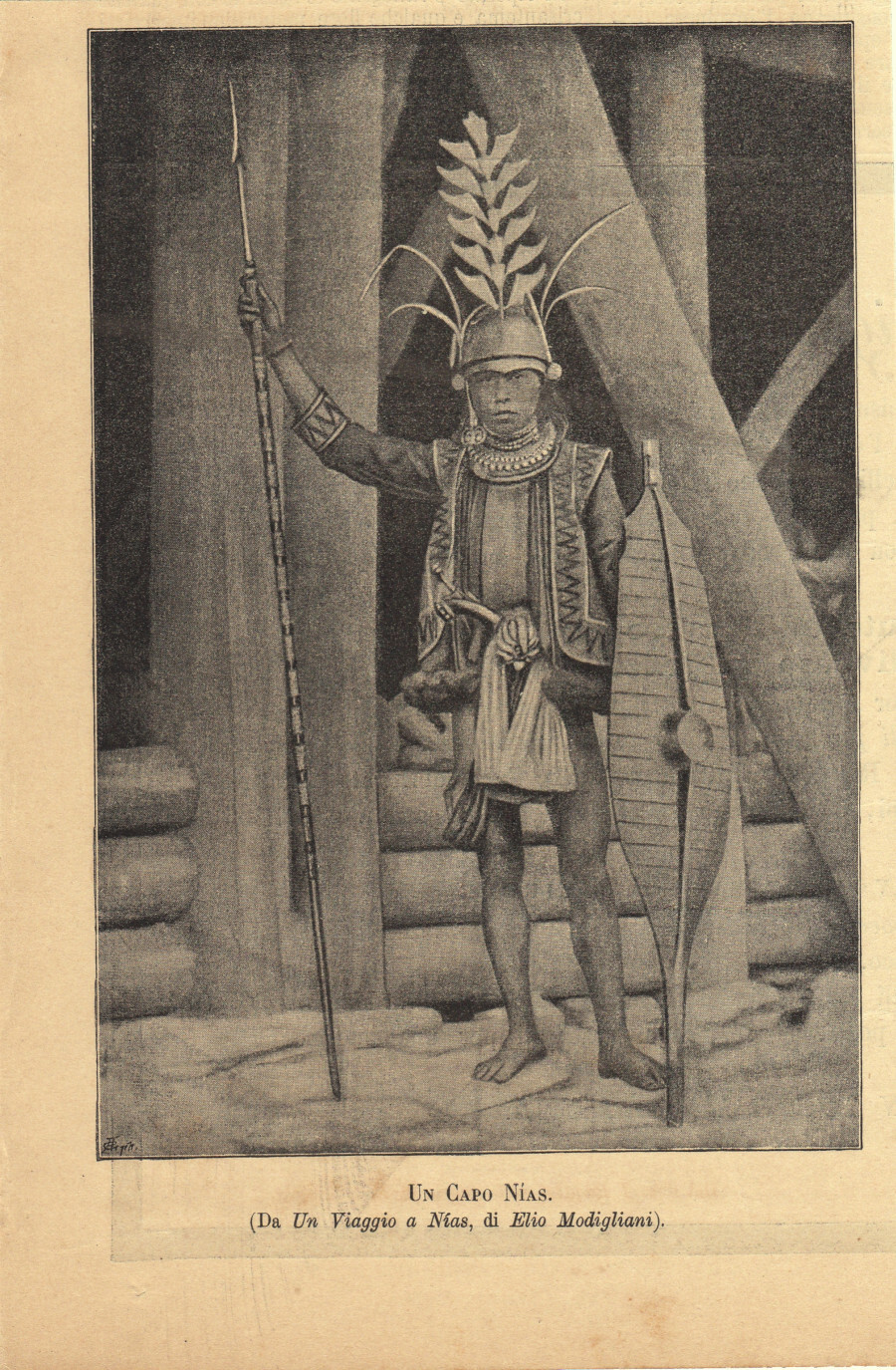 Un capo Nias (Indonesia). Immagine 1889