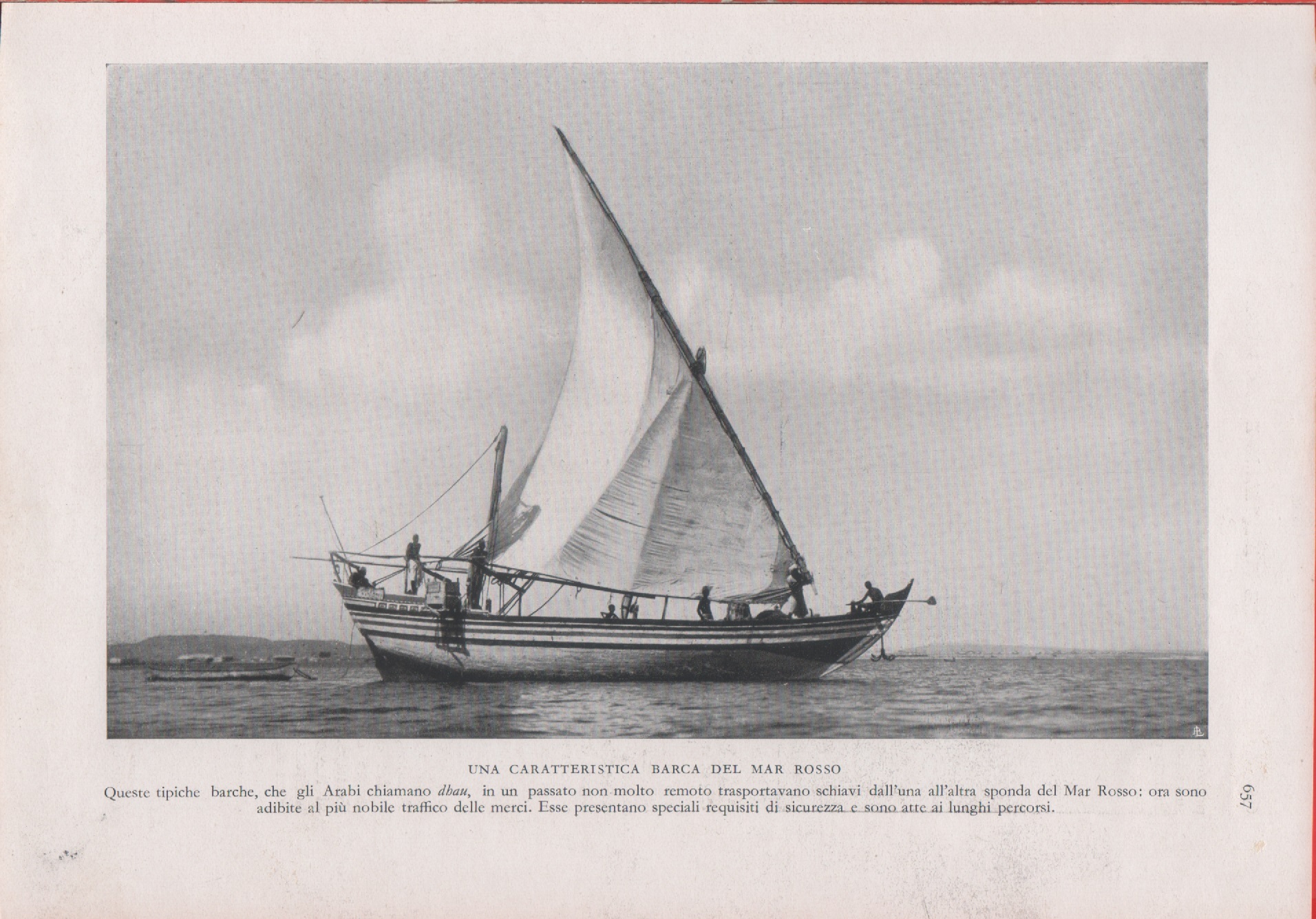 Una caratteristica barca del Mar Rosso. Immagine 1937