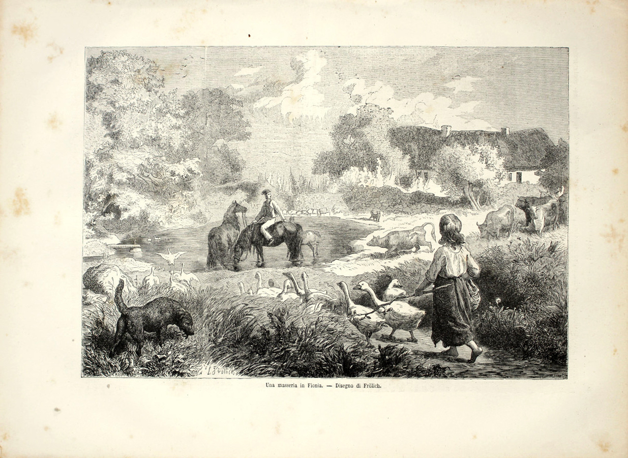 Una masseria in Fionia. Stampa 1863