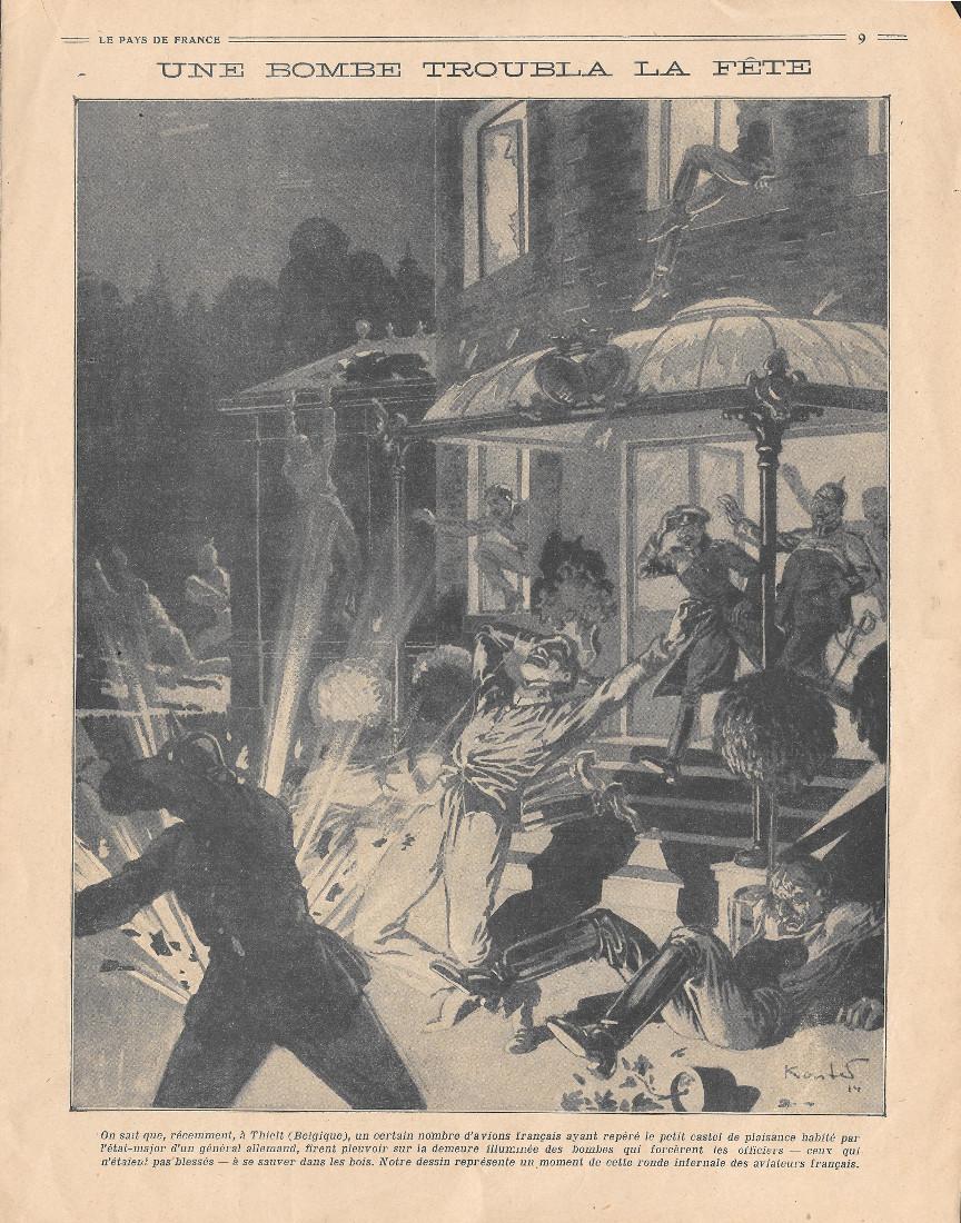 Une bombe troubla la fete / Un prisonnier allemand. Stampa …