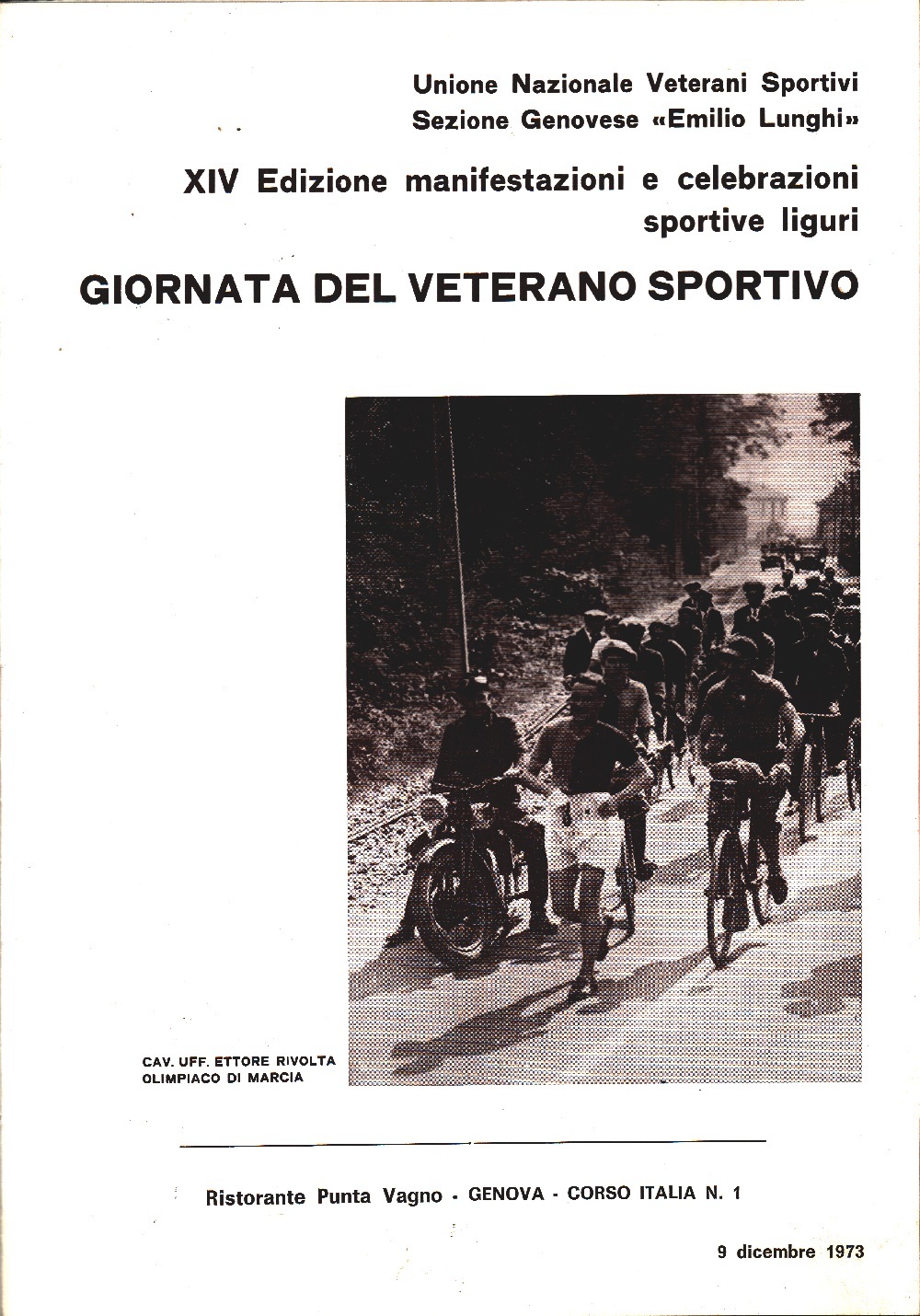 Unione Nazionale Veterani Sportivi - Genova. Manifestazioni e Celebrazioni 1973