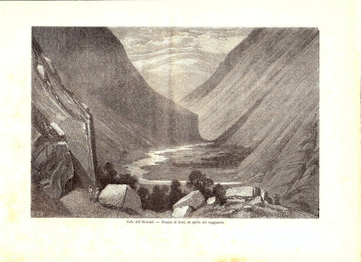 Valle dell'Heimdal (Norvegia). Stampa 1863