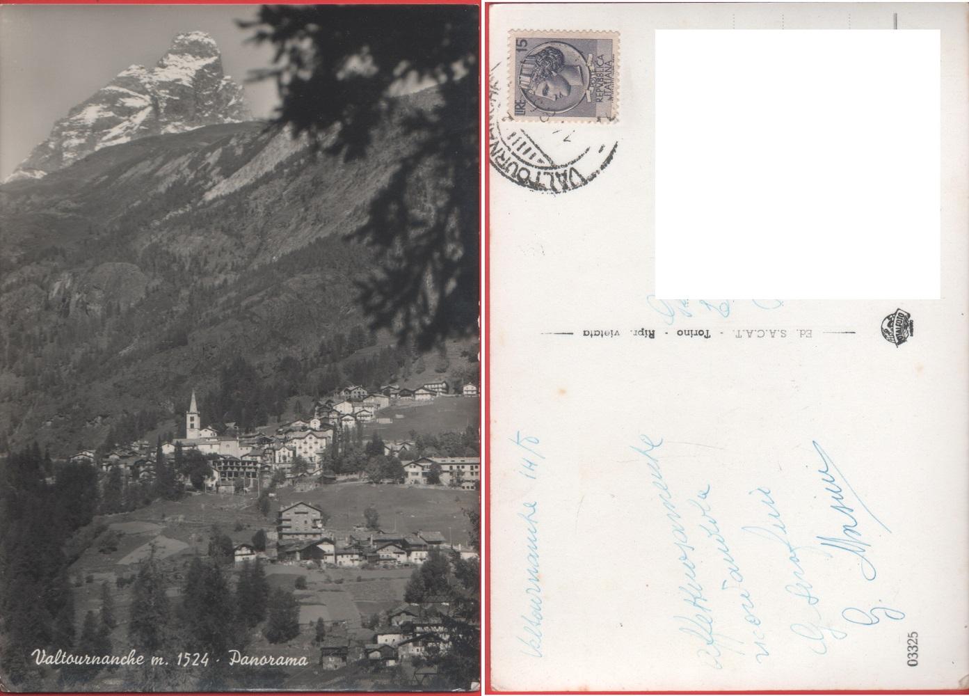 Valtournanche. Panorama. Viaggiata 1958