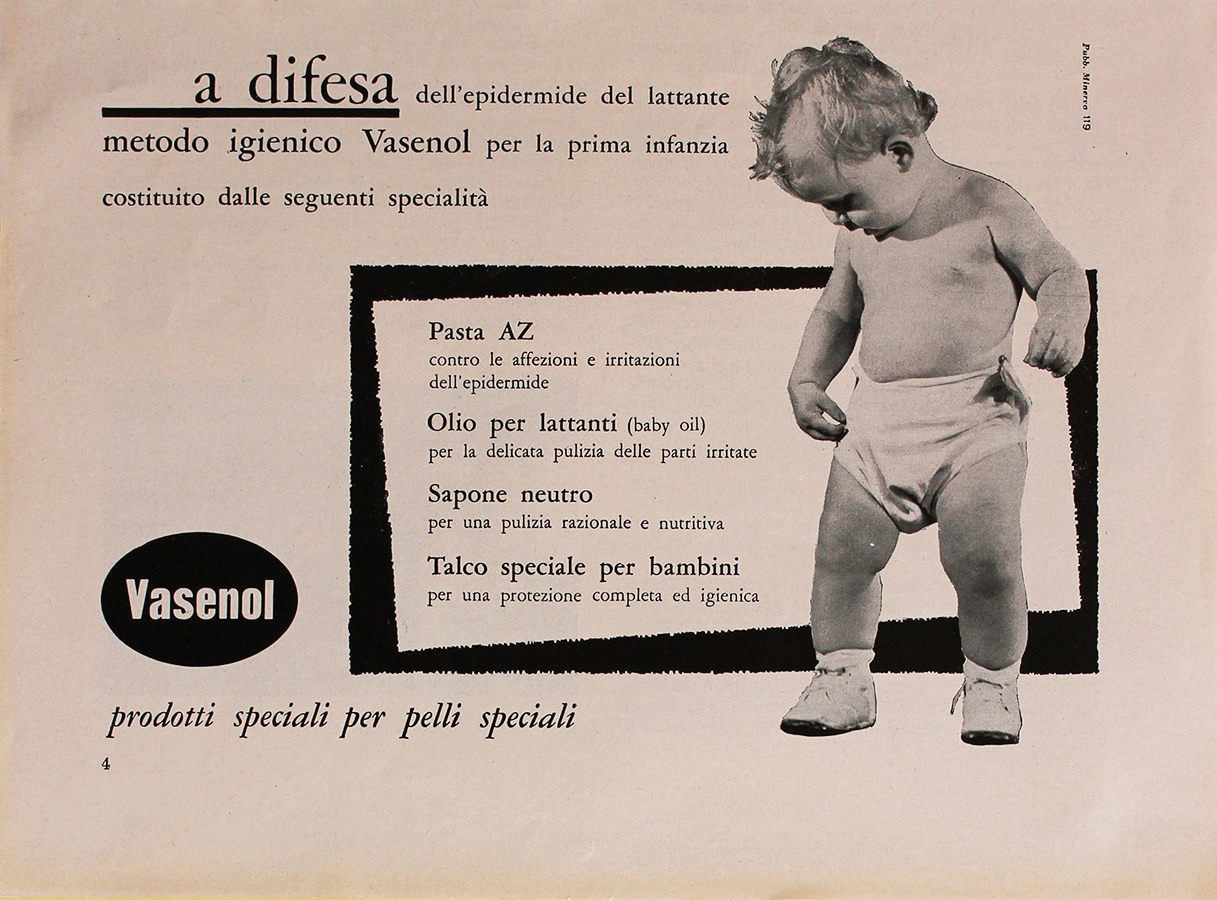 Vasenol. Prodotti speciali per pelli speciali - Advertising 1960