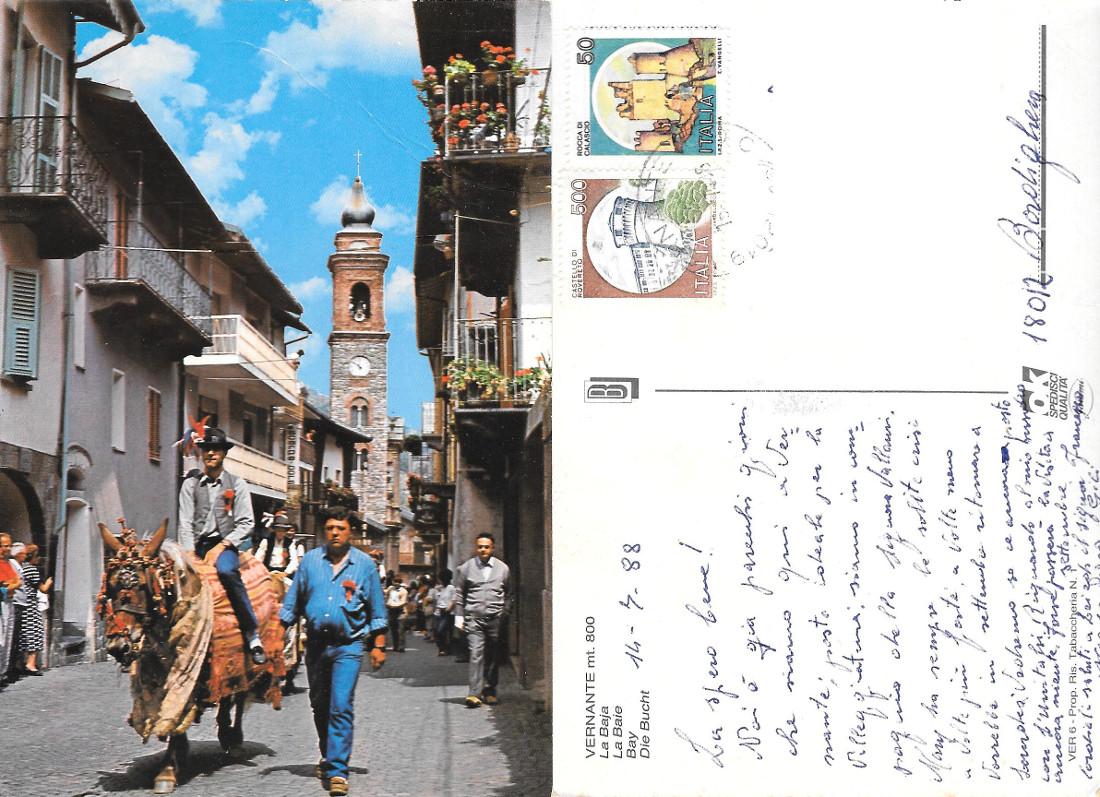 Vernante (CN). La Baja. Viaggiata 1988