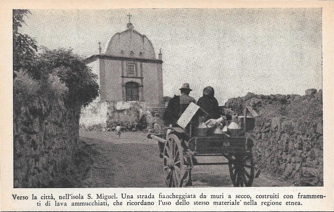 Verso la città, nell'Isola di S. Miguel (Azzorre). Stampa 1934