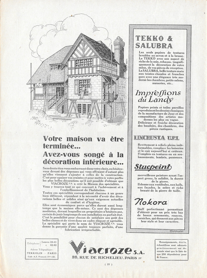 Viacroze SA / Fusils AM Mainwaring - Advertising 1924