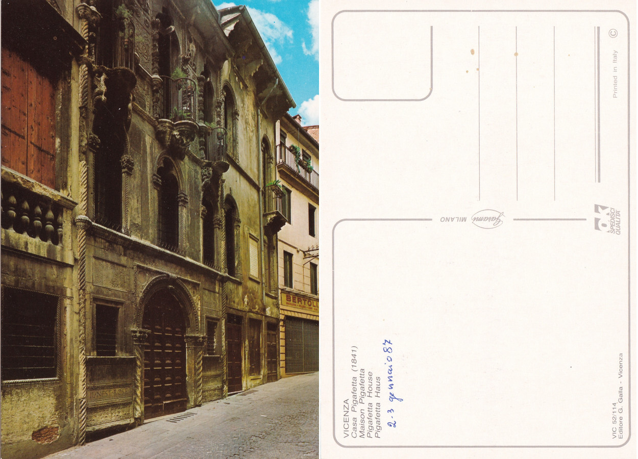 Vicenza. Casa Pigafetta. Non viaggiata