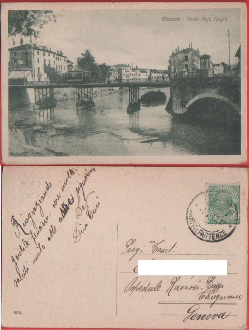 Vicenza. Ponte degli Angeli. Viaggiata 1917