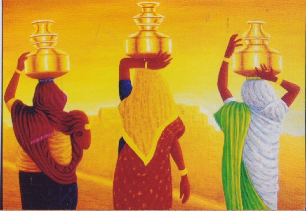 Vietnam. Ritorno dalla fonte. Bruno Riccardi. Olio su tela 80x100. …