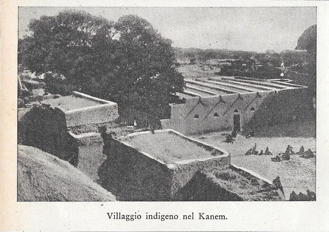 Villaggio indigeno nel Kanem (Ciad). Stampa 1934