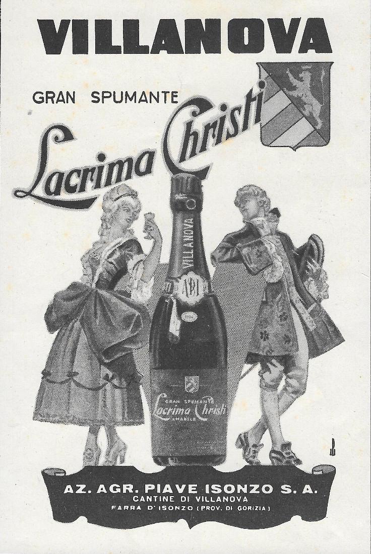 Villanova. Gran Spumante Lacrima Christi. Advertising 1943