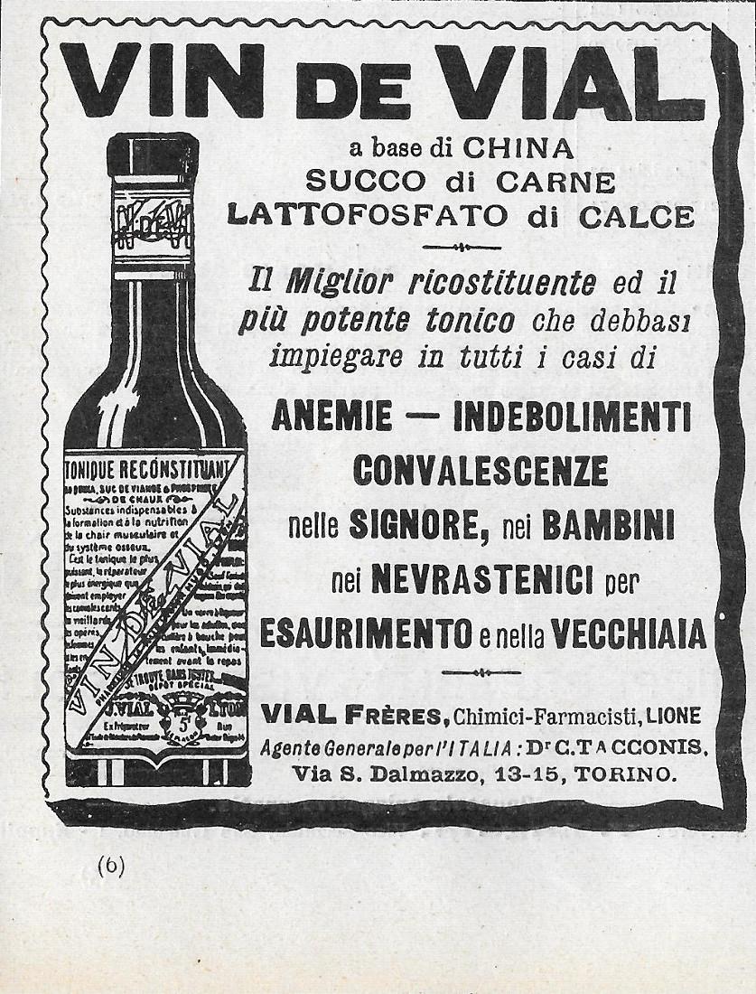 Vin de Vial. Advertising 1912