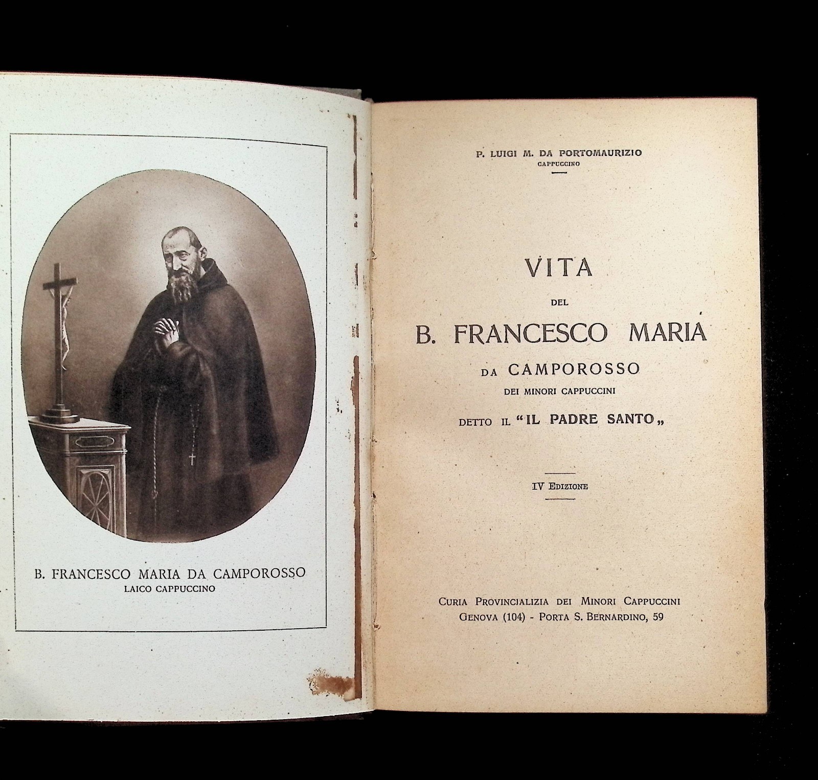 Vita Del B. Francesco Maria Da Camporosso Luigi da Porto …