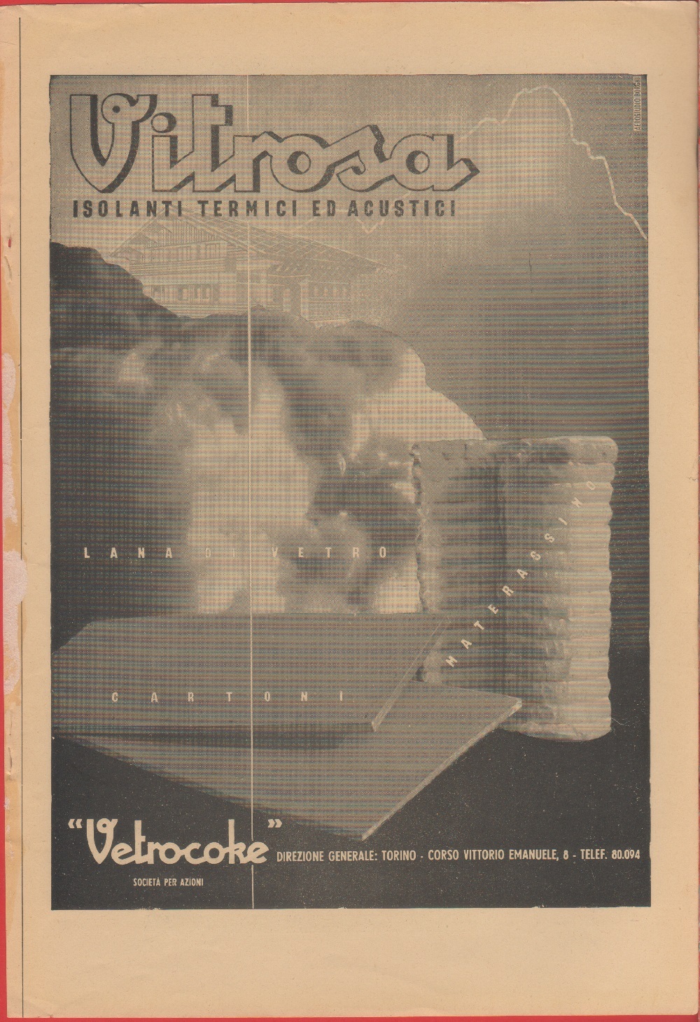 Vitrosa isolanti. Vetrocoke/Sali Tamerici di Montecatini - Advertising 1953