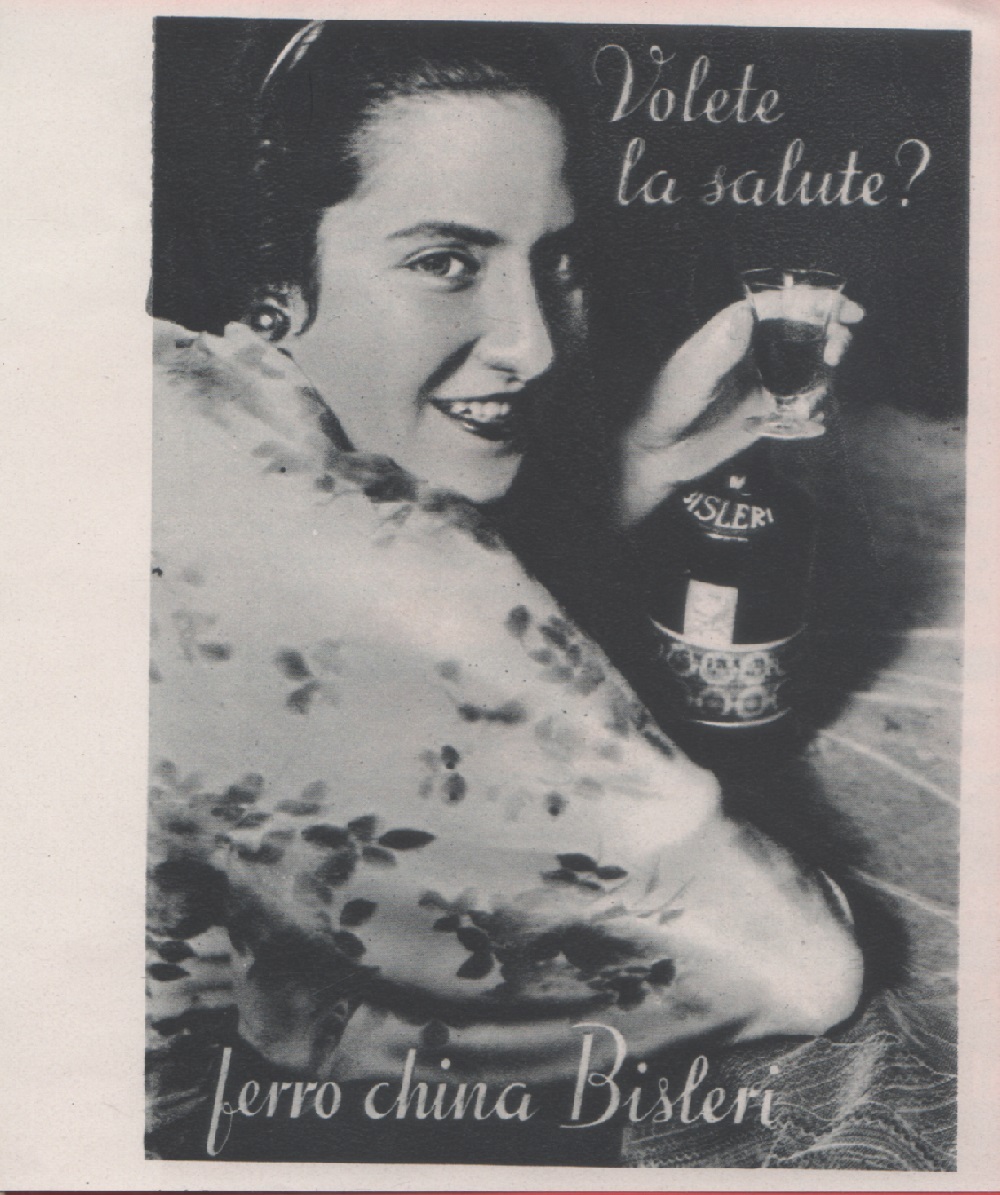 Volete la salute? Ferro china Bisleri. Advertising 1935