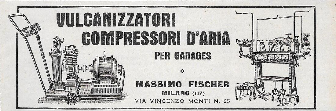 Vulcanizzatori - Compressori d'Aria per Garages. Advertising 1928