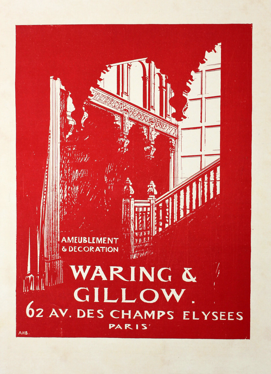 Warning &amp; Gillow, Paris. Ameublement &amp; decoration. Advertising 1927