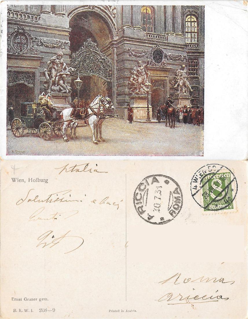 Wien. Hofburg. Viaggiata 1931