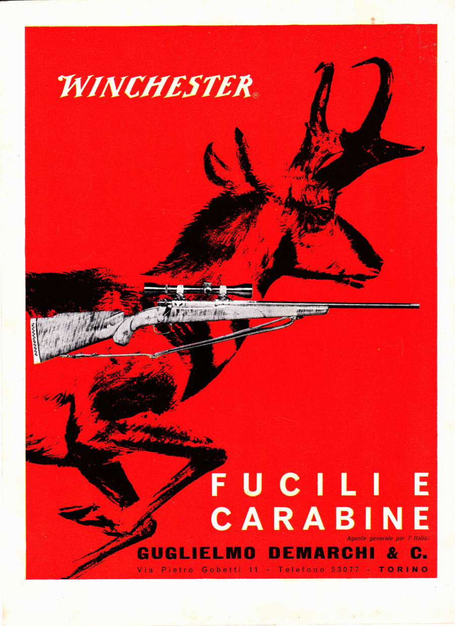 Winchester fucili e carabine. Advertising 1962