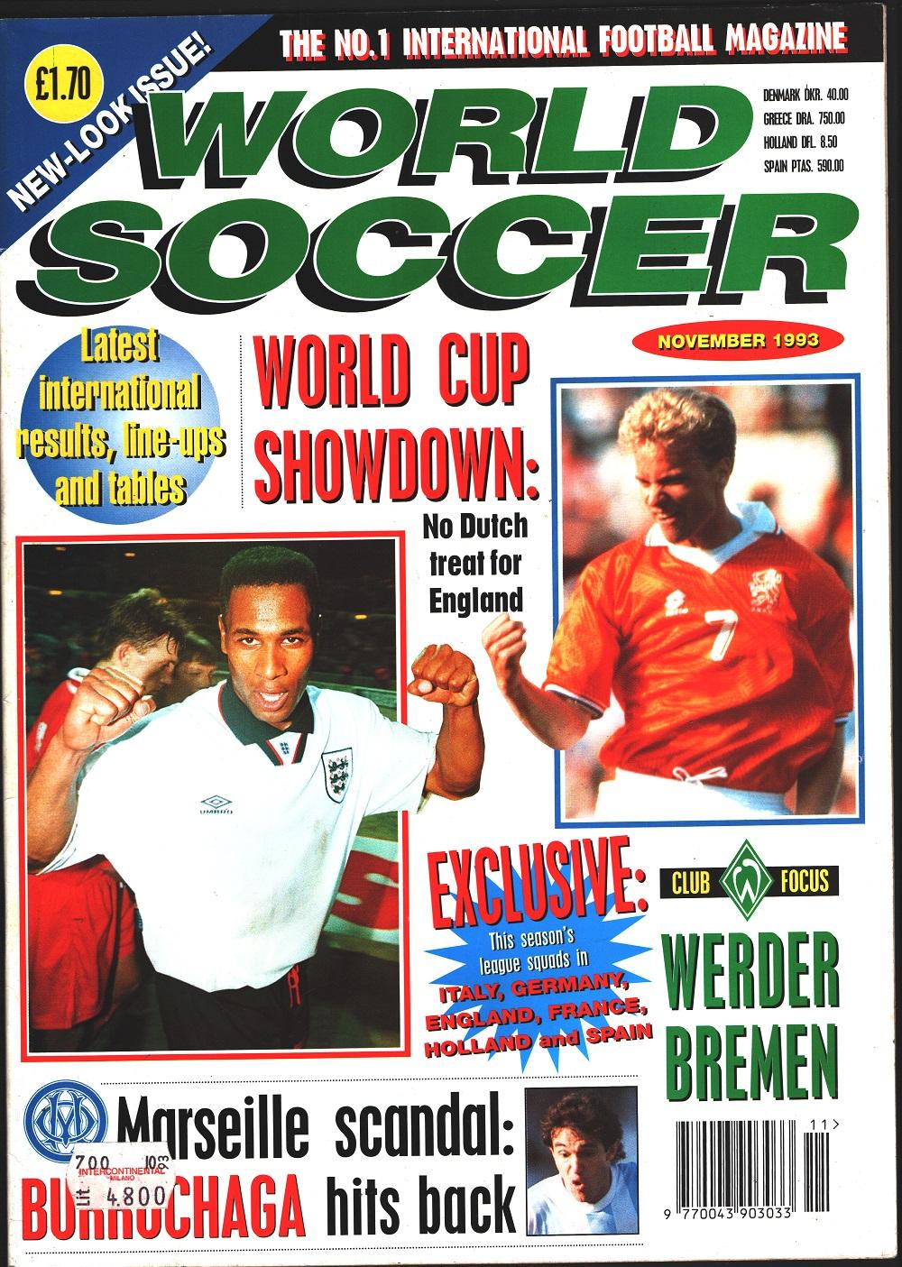 World Soccer. 1993 november. Club focus Werder Brema