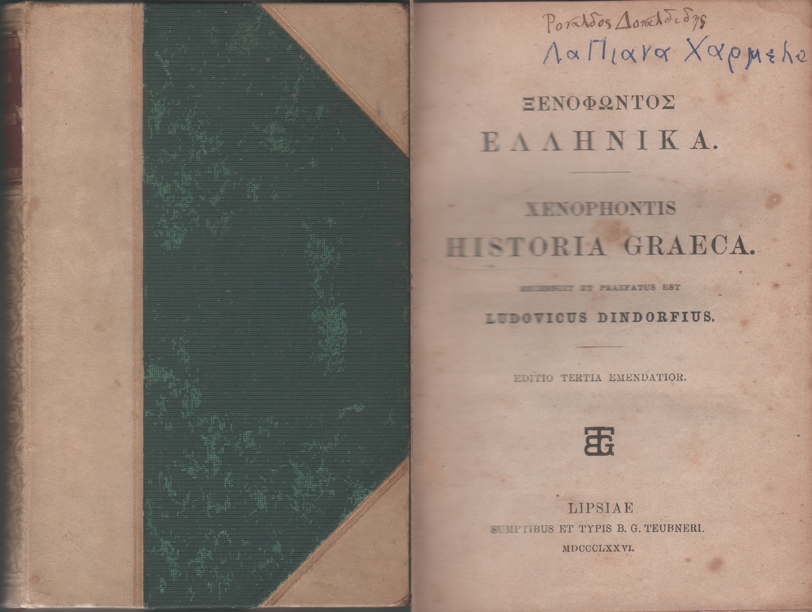 Xenophontis. Historia Graeca. Recensuit et praefatus est Ludovicus Dindorfius. Editio …