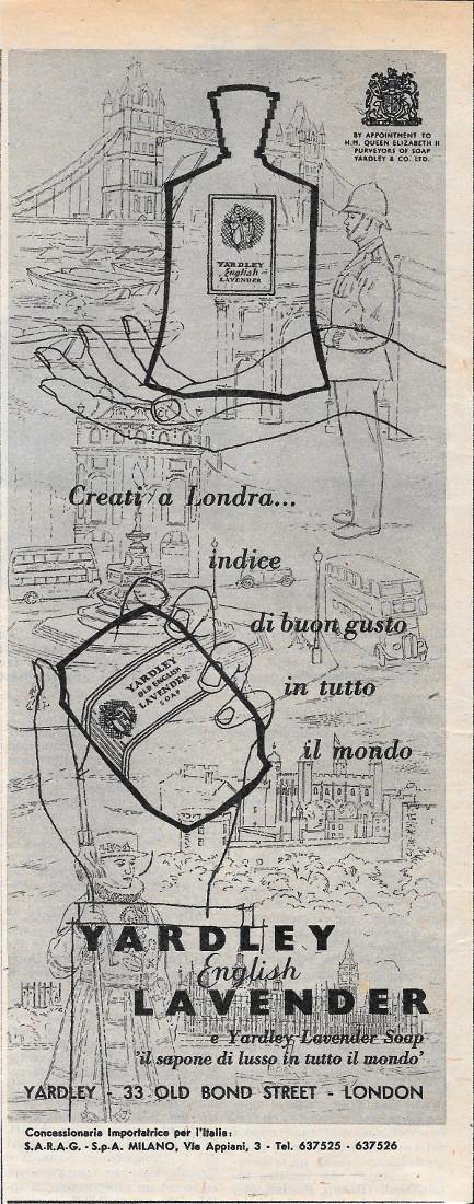 Yardley English Lavander. Advertising 1956