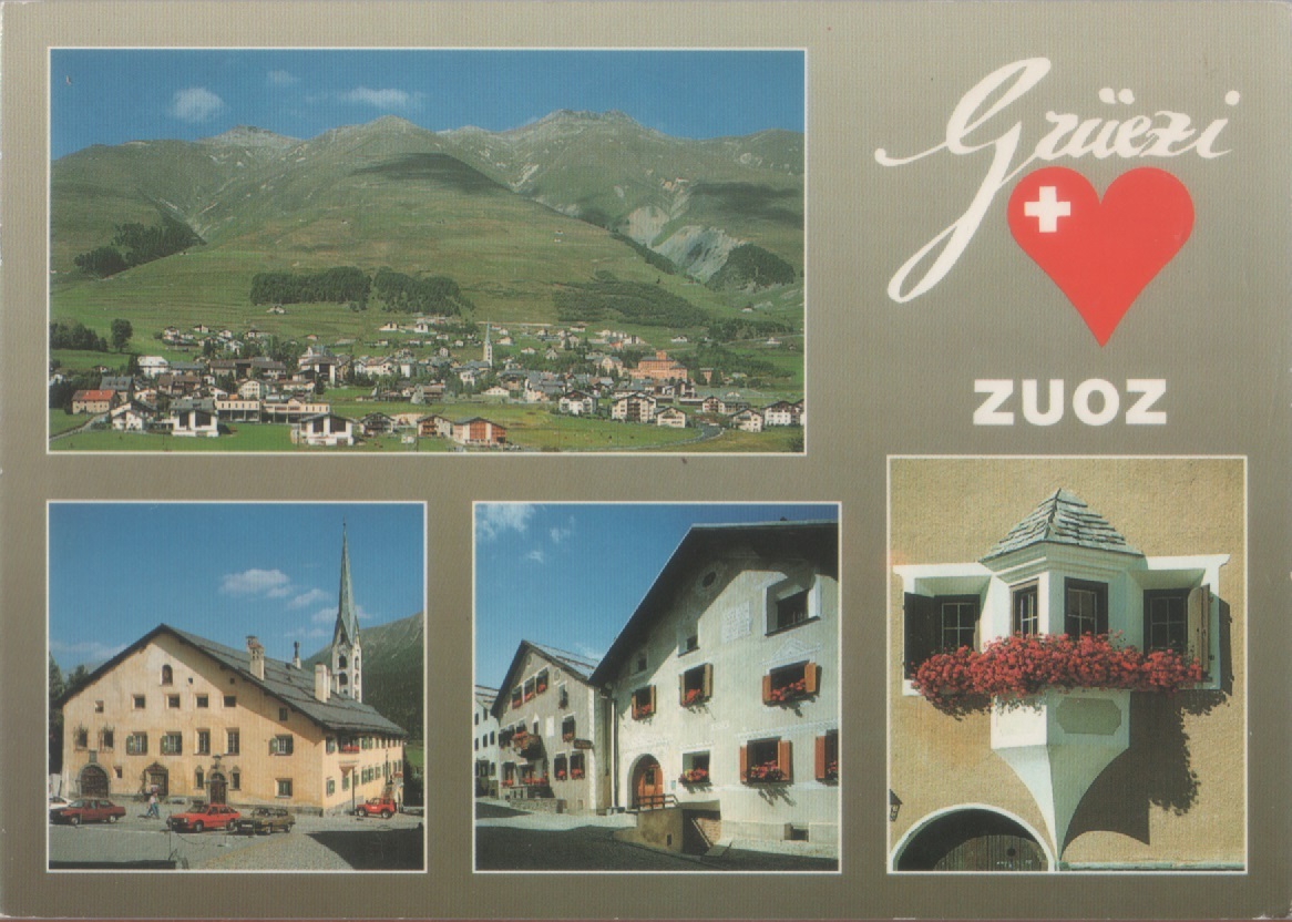 Zuoz (Svizzera). Viaggiata 1979