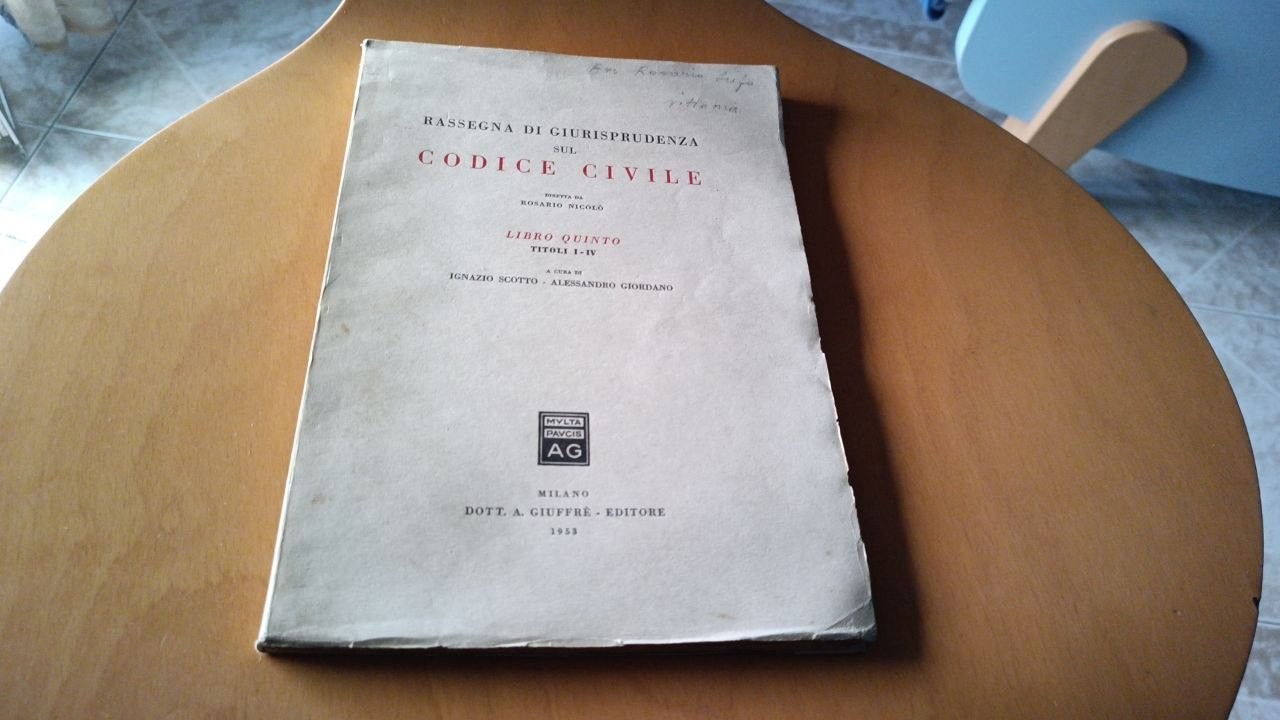 Codice civile - Scotto 1953