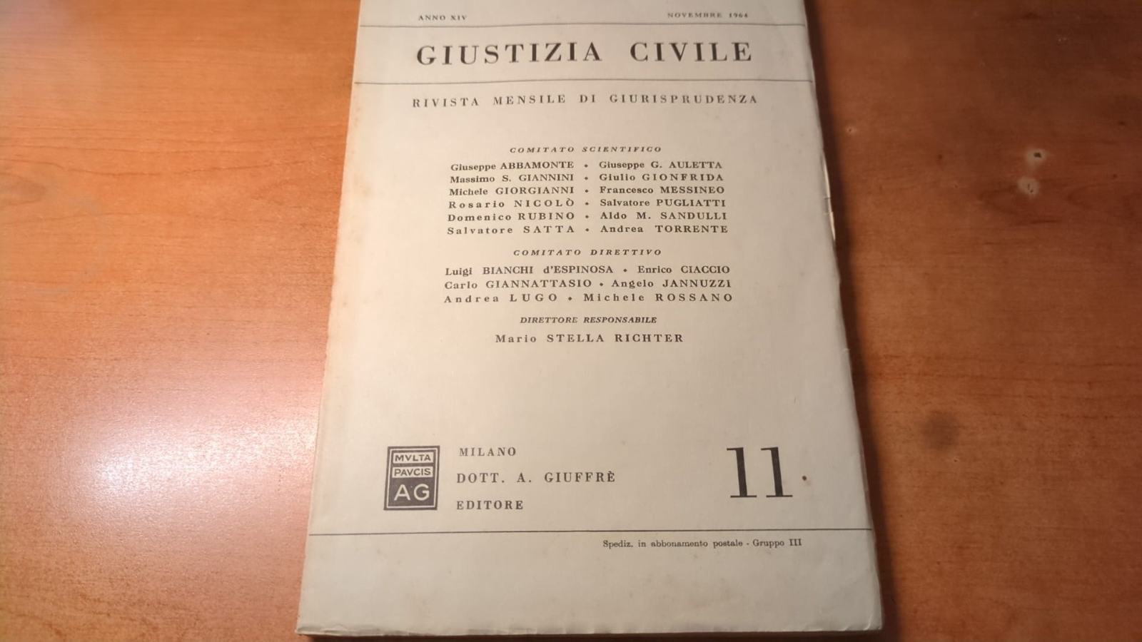 Giustizia Civile n11- Milano 1964